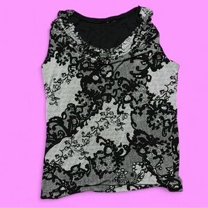 Elegant Black and Gray Design Women's Top